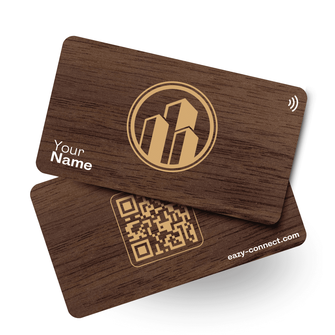 Wood NFC Business Card — Real wood